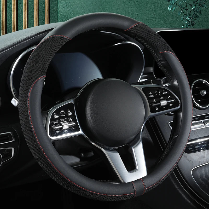 Leather Steering Wheel Protector - Breathable