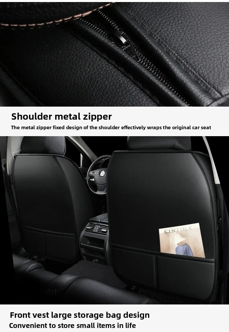 Five-Seat Leather Seat Cover Set - All-Season