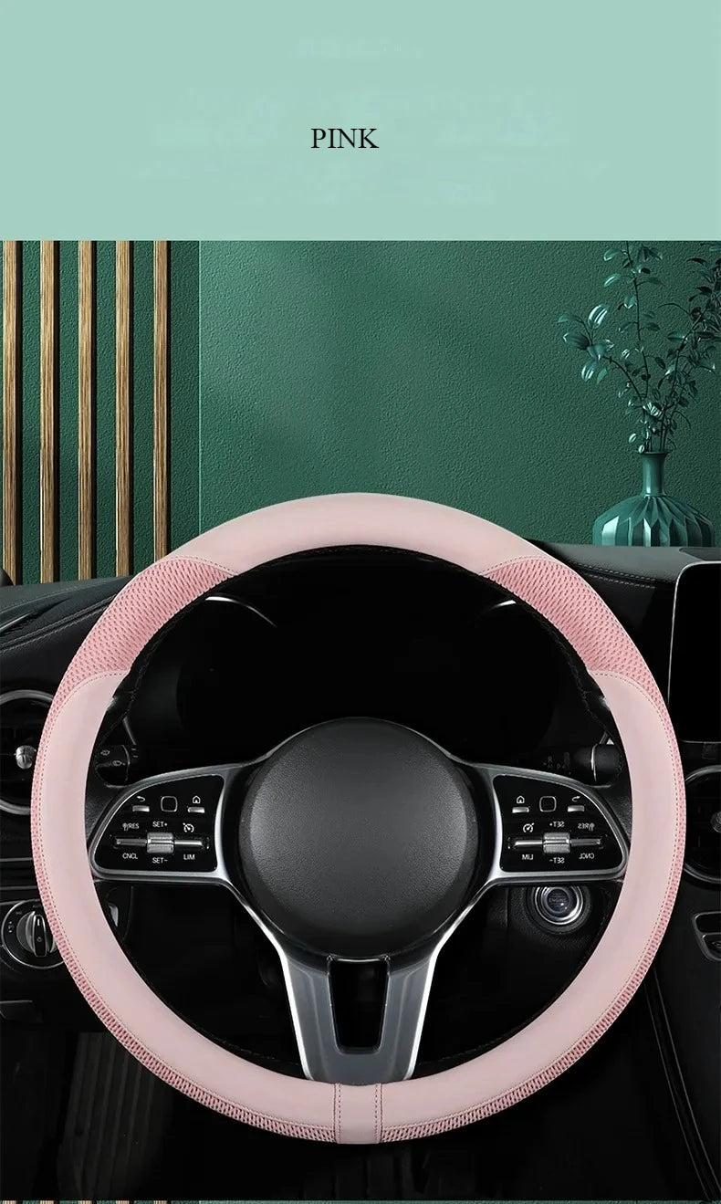 Leather Steering Wheel Protector - Breathable