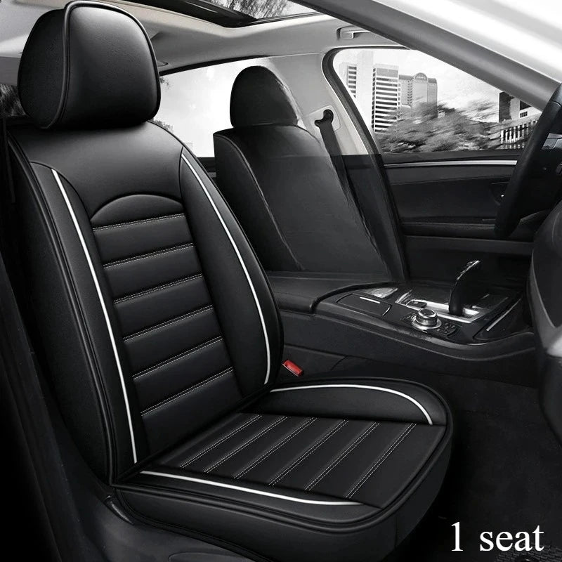 Five-Seat Leather Seat Cover Set - All-Season