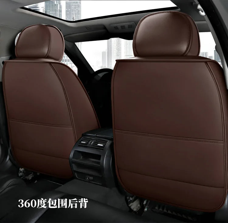 Five-Seat Leather Seat Cover Set - All-Season