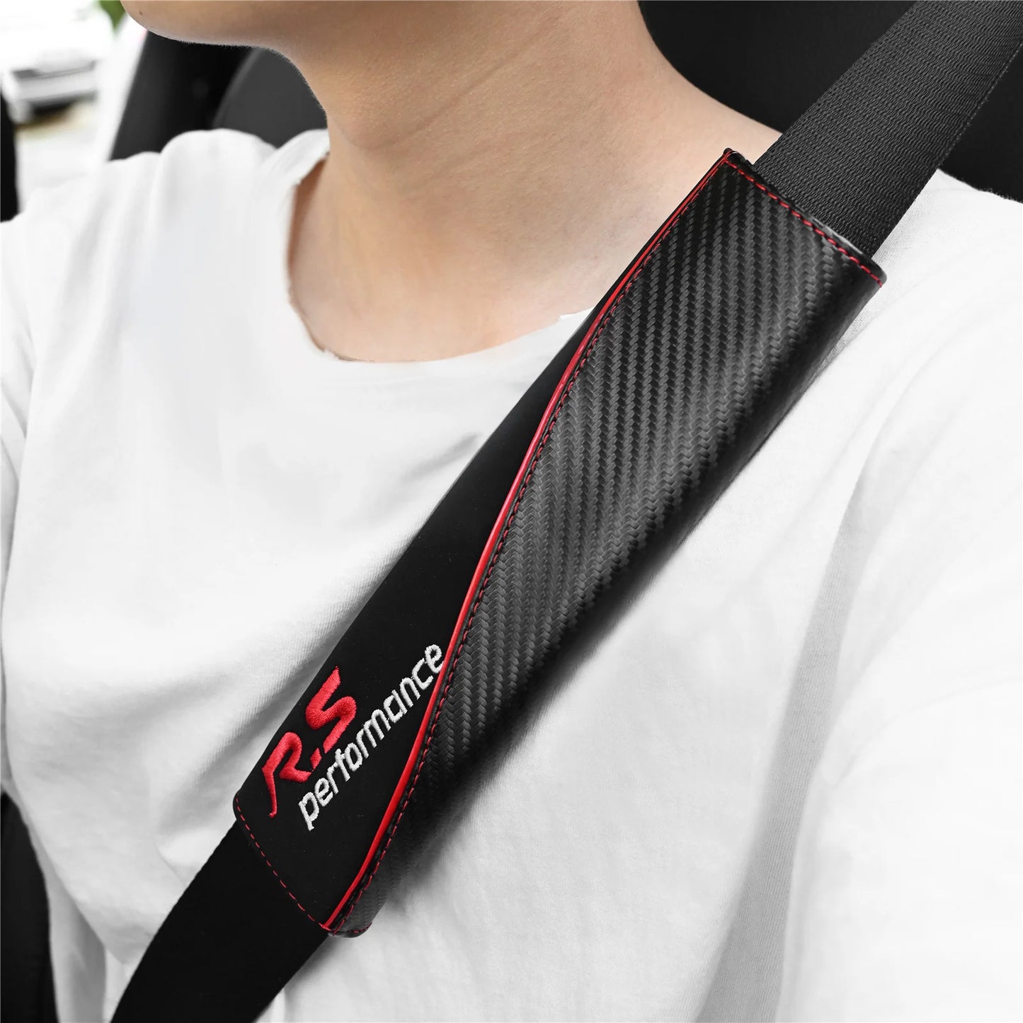 Pair of Suede Seat Belt Shoulder Pads