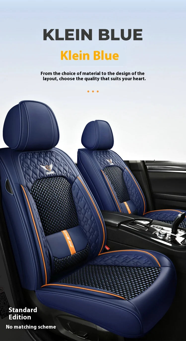 Five-Seat Nappa Leather Seat Protector Cover - All-Season