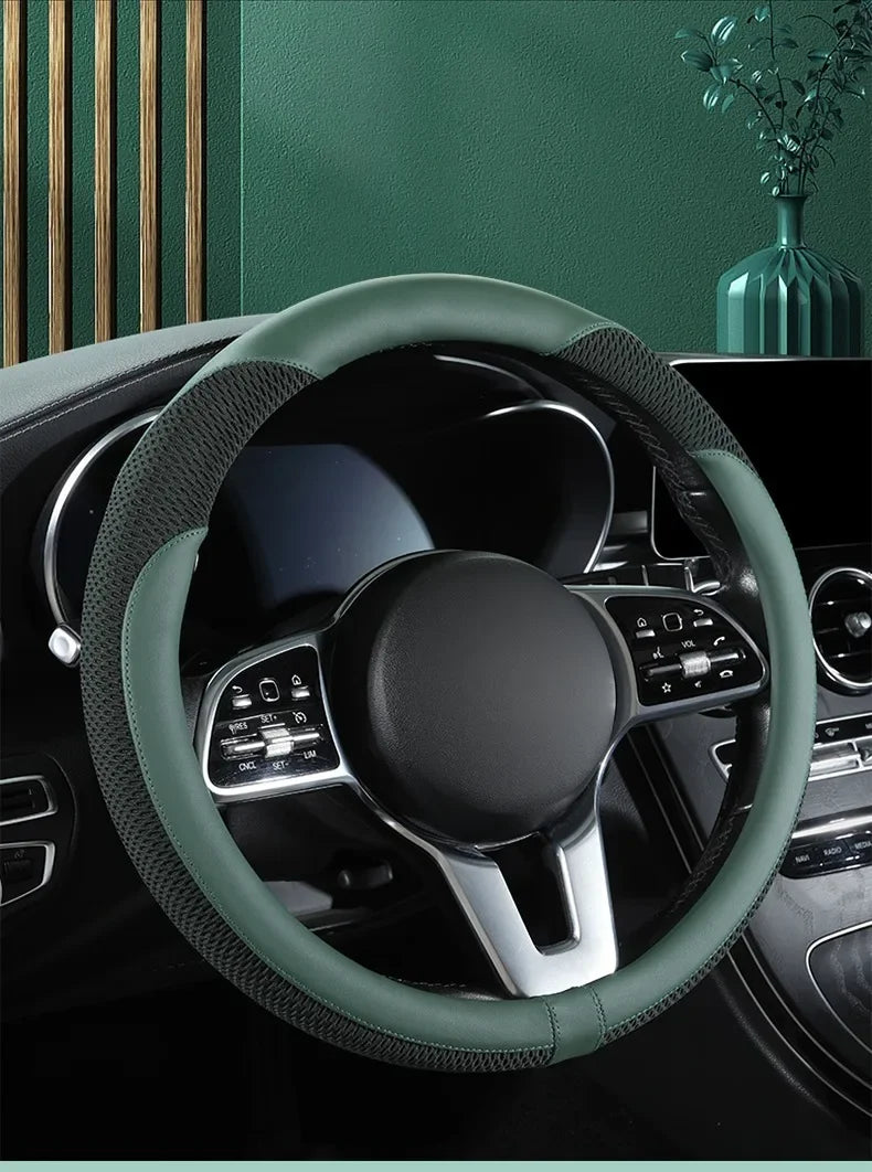 Leather Steering Wheel Protector - Breathable