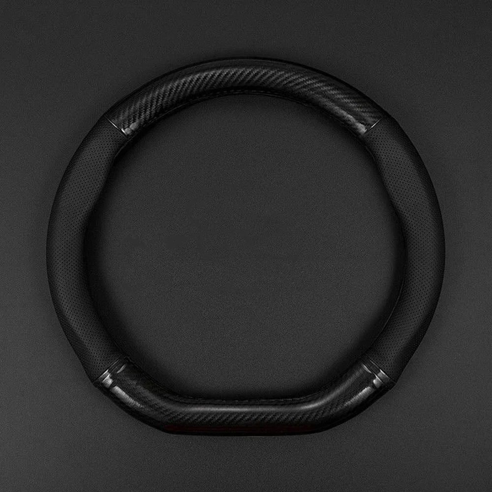 Leather Steering Wheel Wrap - Non-Slip