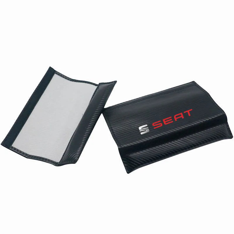 Carbon-Style Seat Belt Strap Protectors