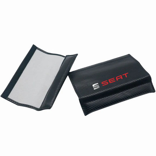 Carbon-Style Seat Belt Strap Protectors