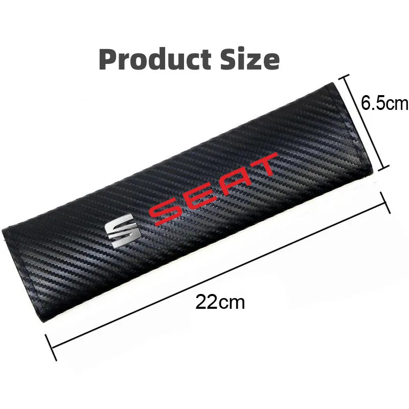 Carbon-Style Seat Belt Strap Protectors