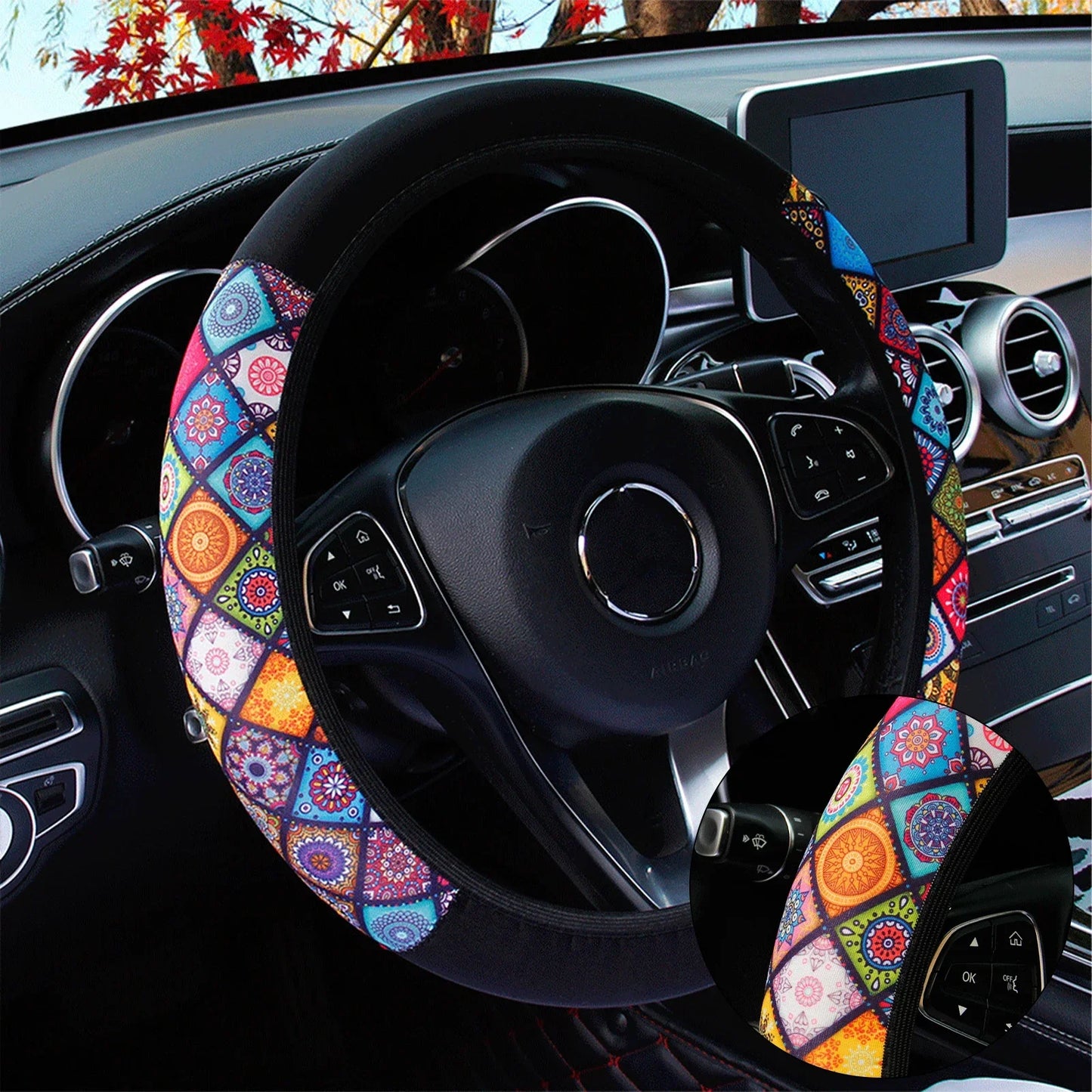 Linen Steering Wheel Wrap - Non-Slip