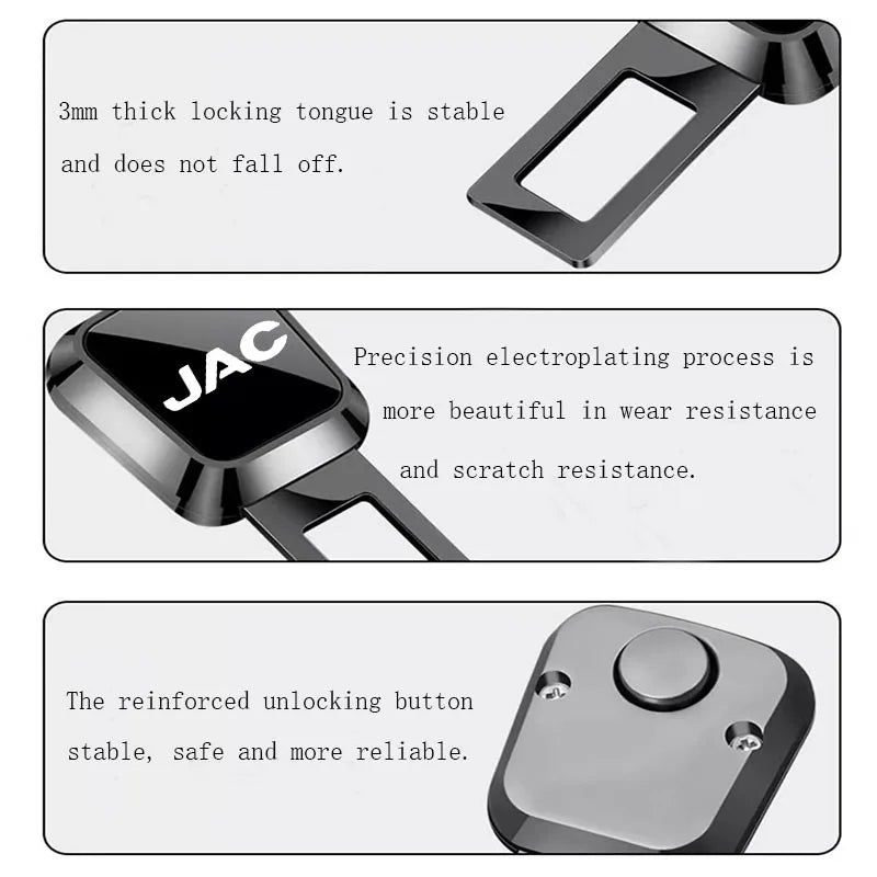 Secure Seat Belt Buckle Extender - Latch Clip