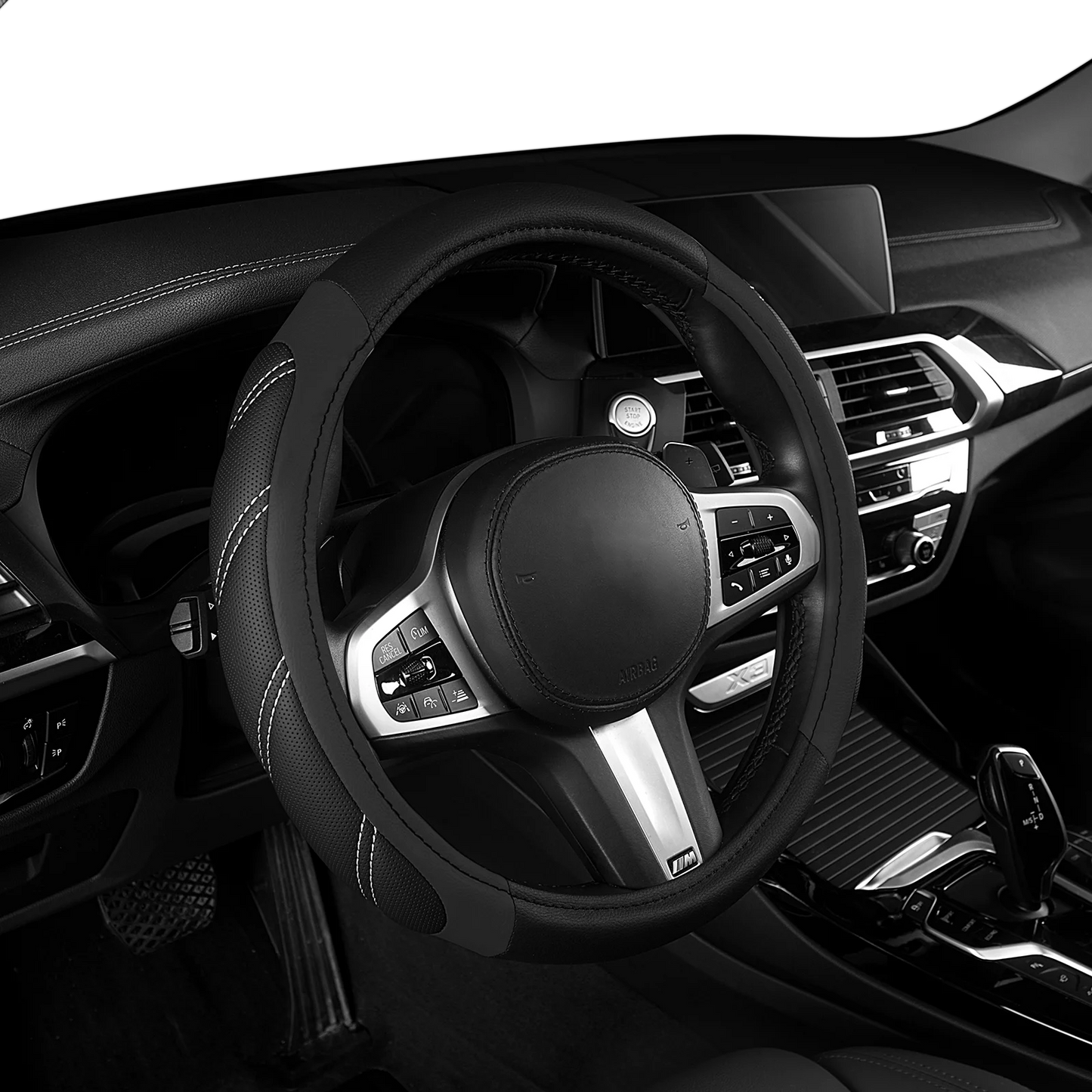 Leather Steering Wheel Wrap - Breathable