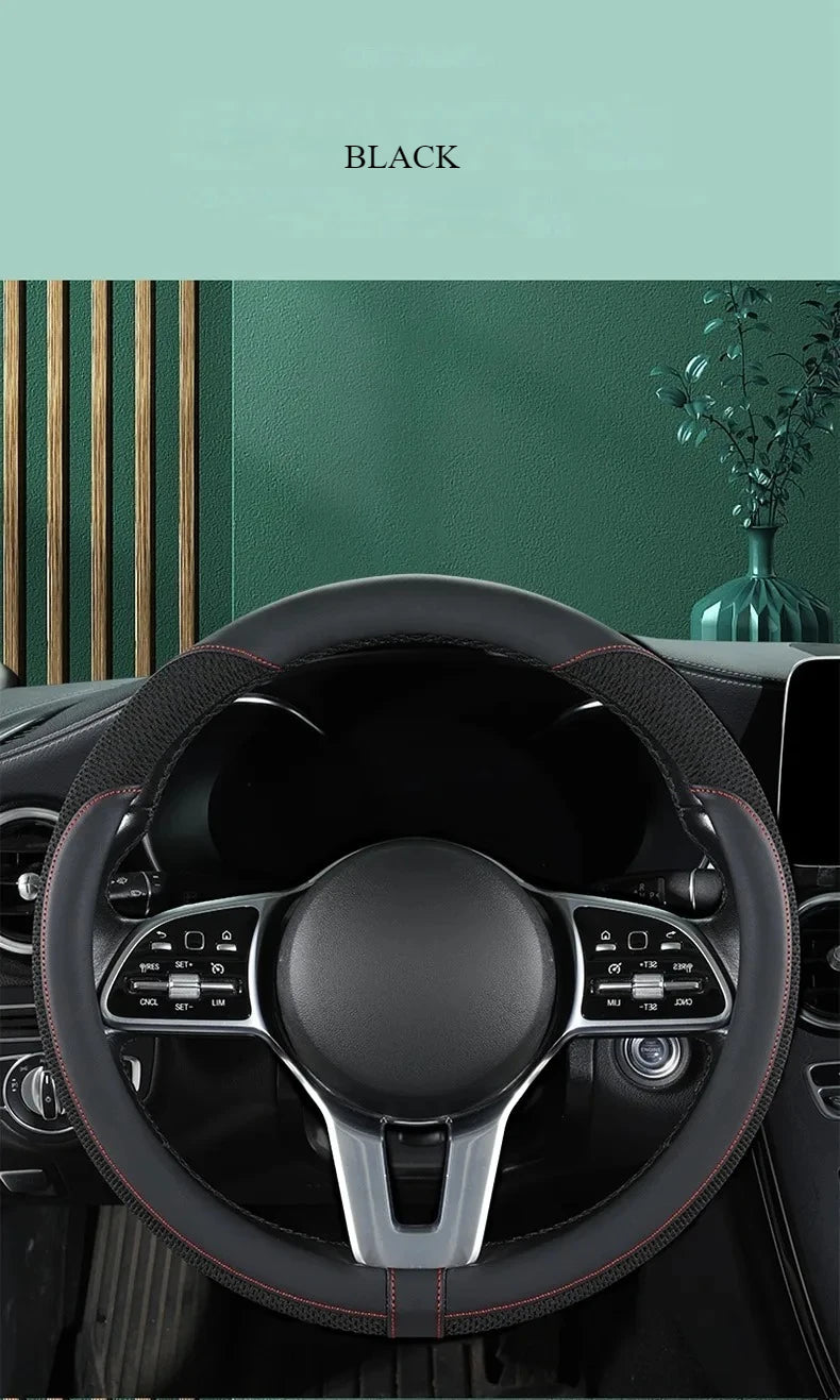 Leather Steering Wheel Protector - Breathable