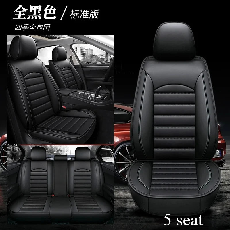 Five-Seat Leather Seat Cover Set - All-Season