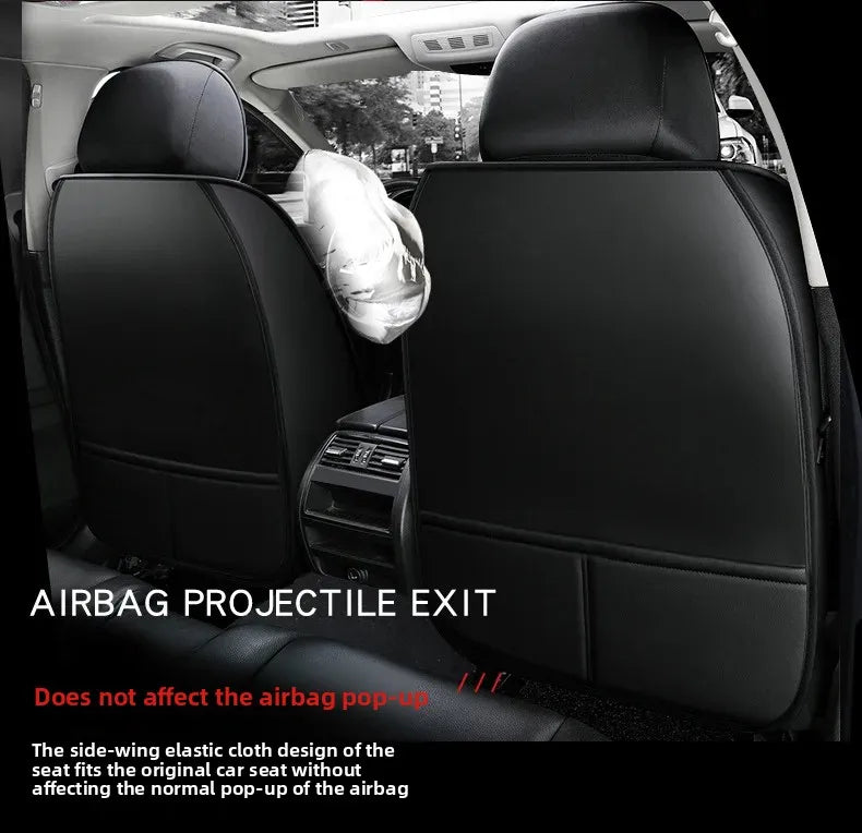 Five-Seat Leather Seat Cover Set - All-Season