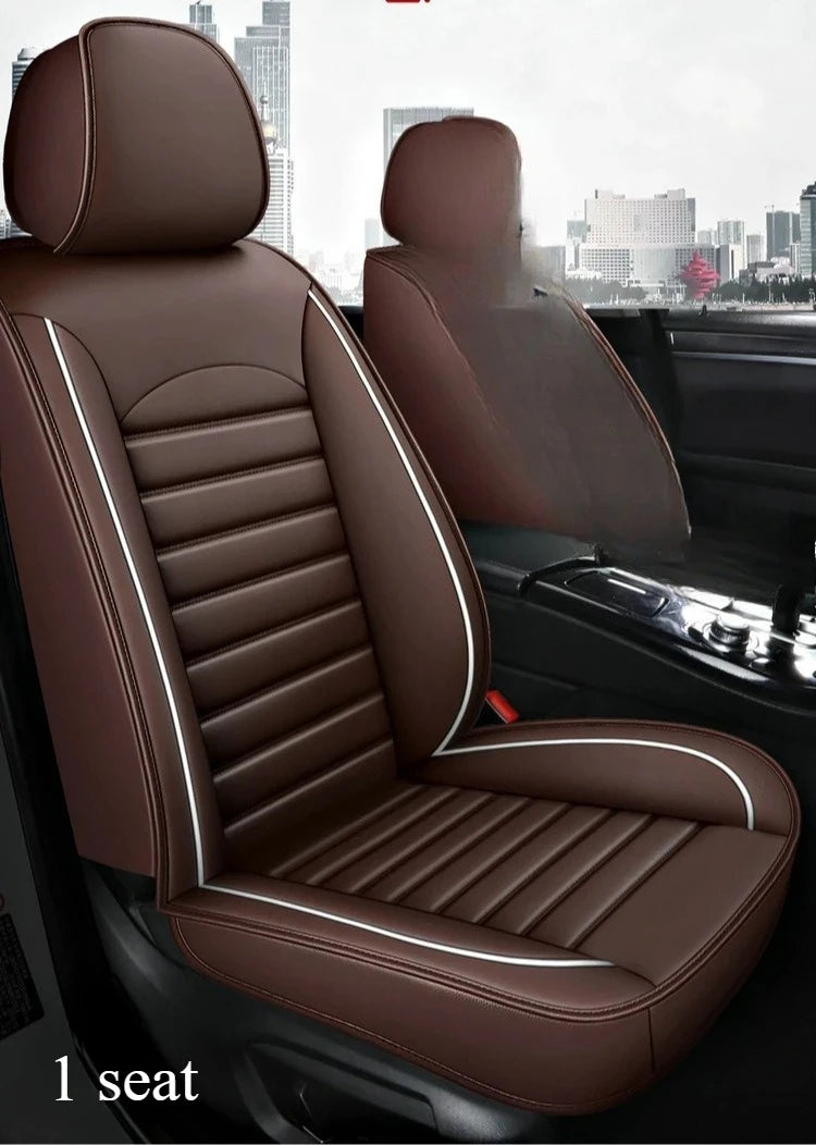 Five-Seat Leather Seat Cover Set - All-Season