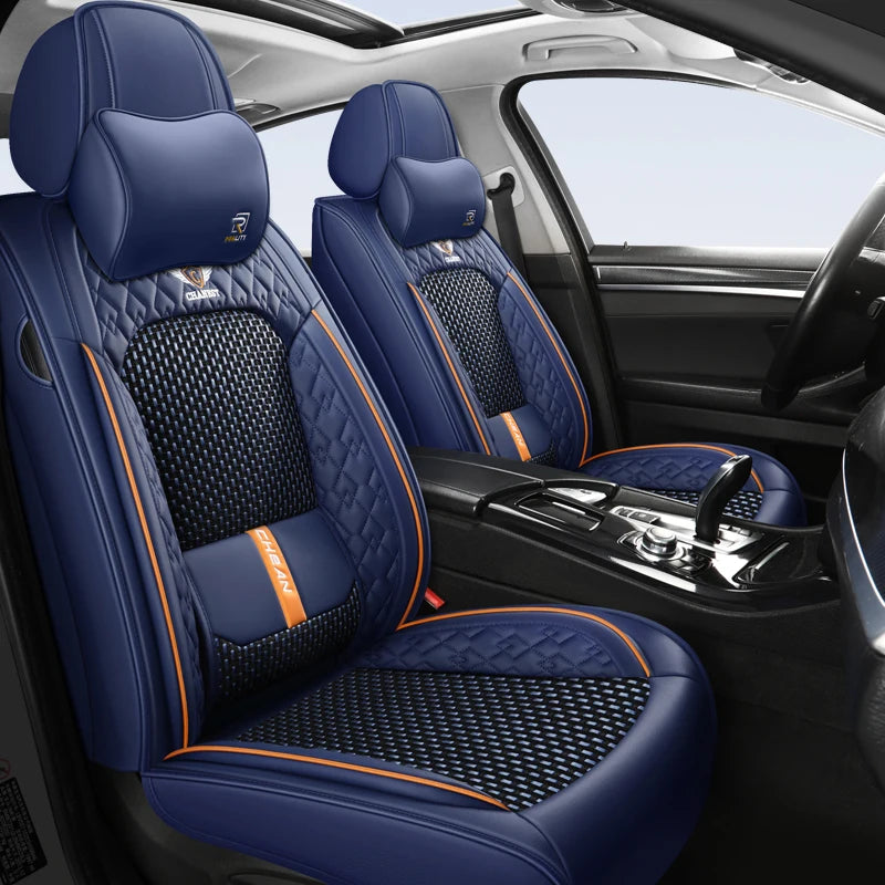 Five-Seat Nappa Leather Seat Protector Cover - All-Season