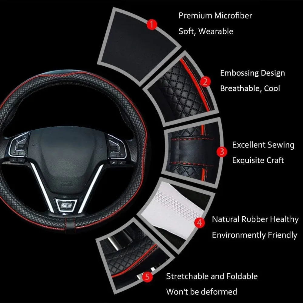 Breathable Steering Wheel Wrap - Non-Slip