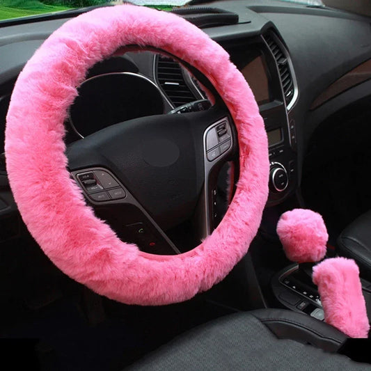 Plush Wheel, Gearshift & Handbrake Cover Set