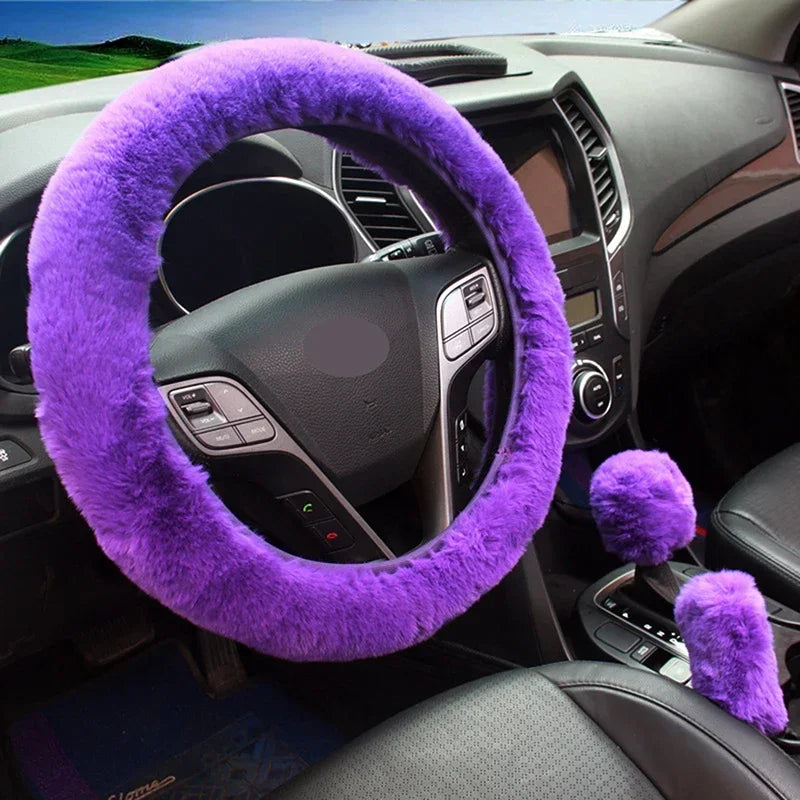Plush Wheel, Gearshift & Handbrake Cover Set