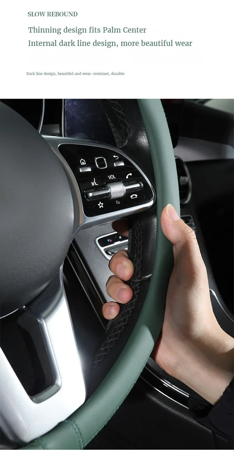 Leather Steering Wheel Protector - Breathable