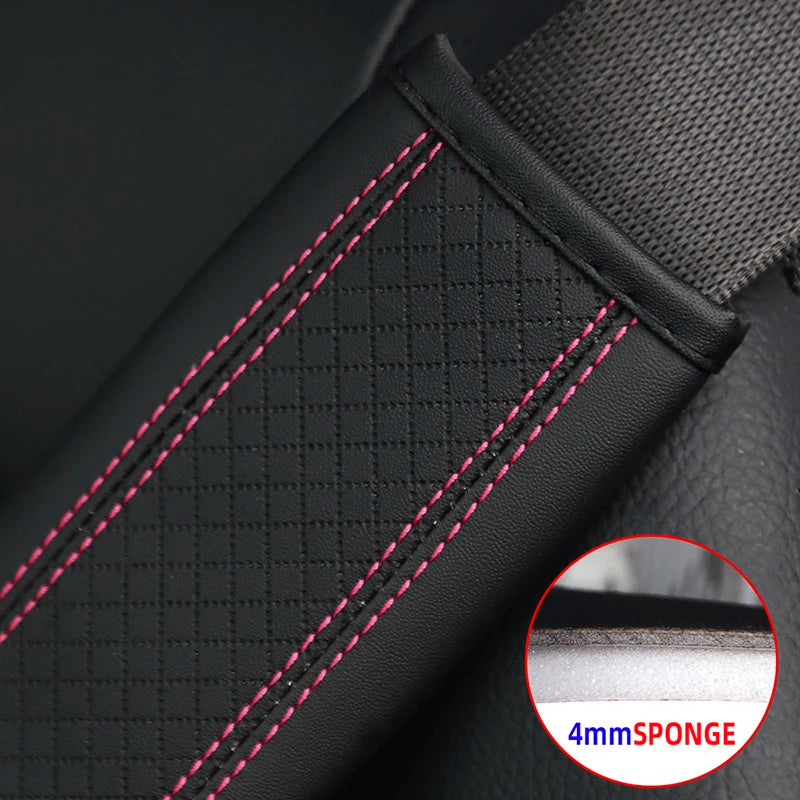 PU Leather Seat Belt Strap Protectors