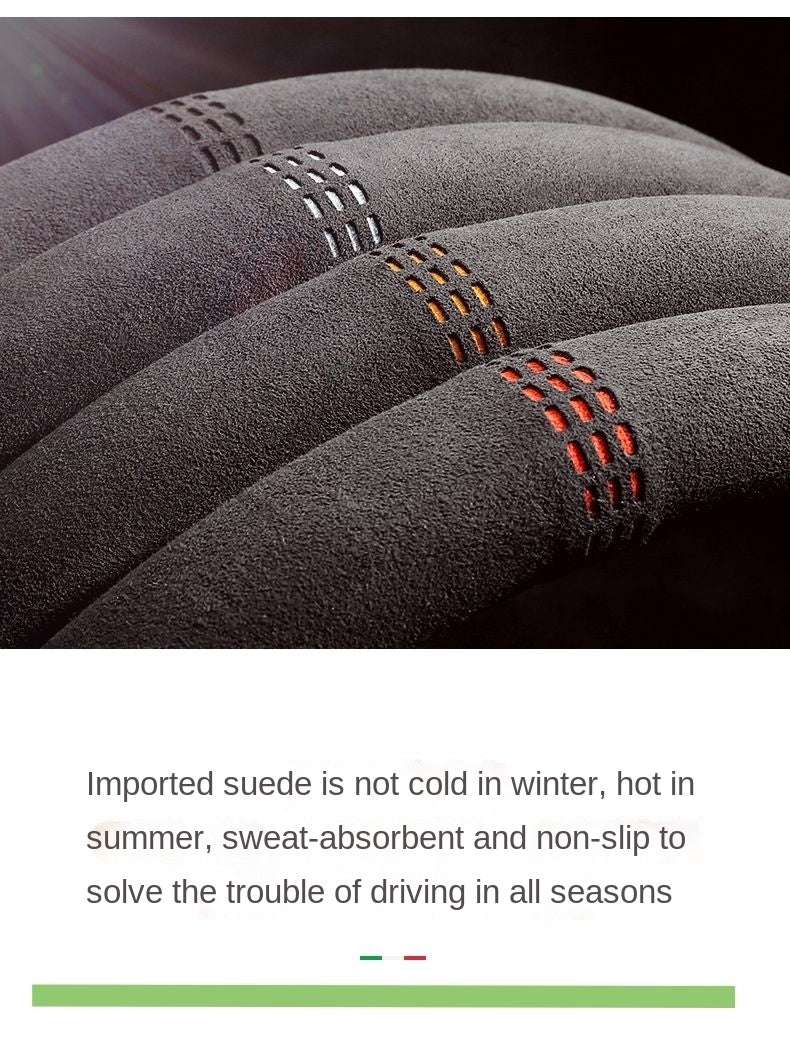 Suede Steering Wheel Cover - Non-Slip
