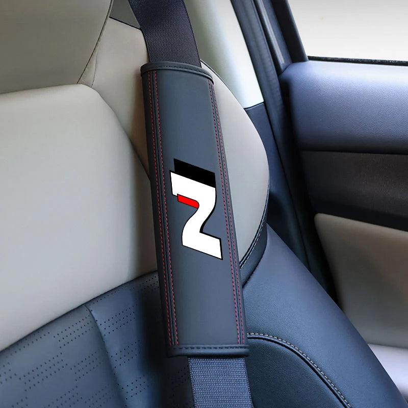 Nappa Leather Seat Belt Strap Protectors