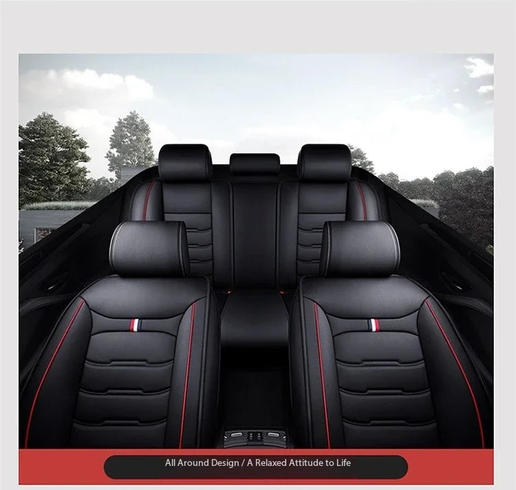 Premium Leather Seat Cover Set - All-Season
