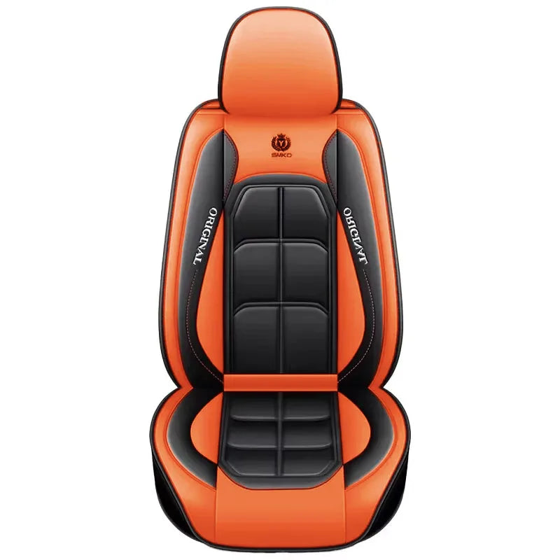 Front Seat Leather Car Seat Cover Set - All-Season