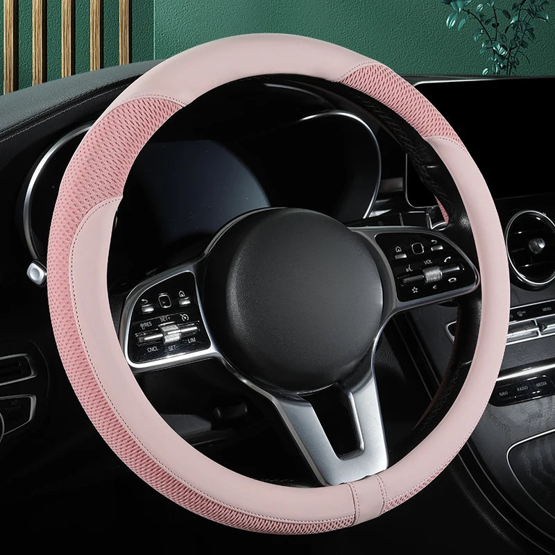 Leather Steering Wheel Protector - Breathable