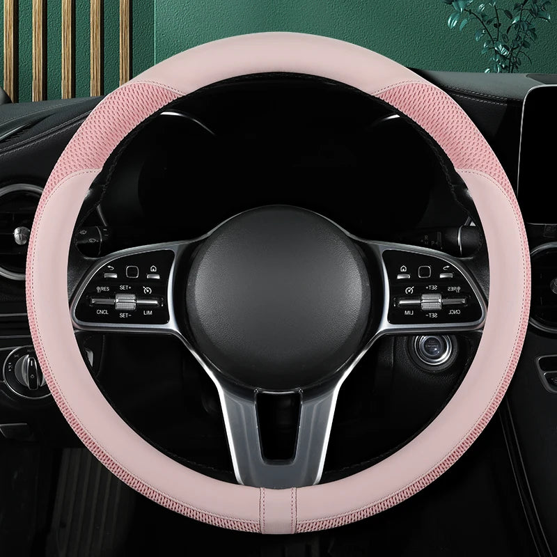Leather Steering Wheel Protector - Breathable
