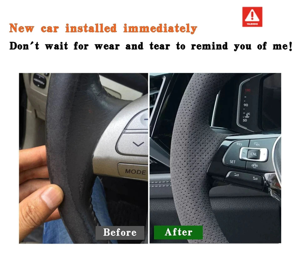 Suede Steering Wheel Cover