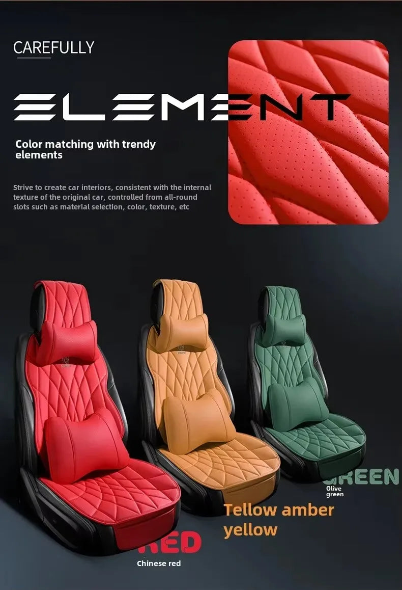 Full Set Leather Seat Protector Cover - All-Season