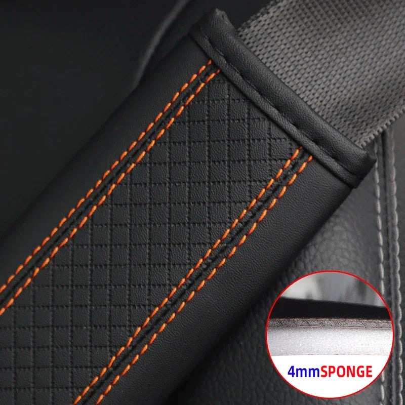 PU Leather Seat Belt Comfort Covers - Urban Fit