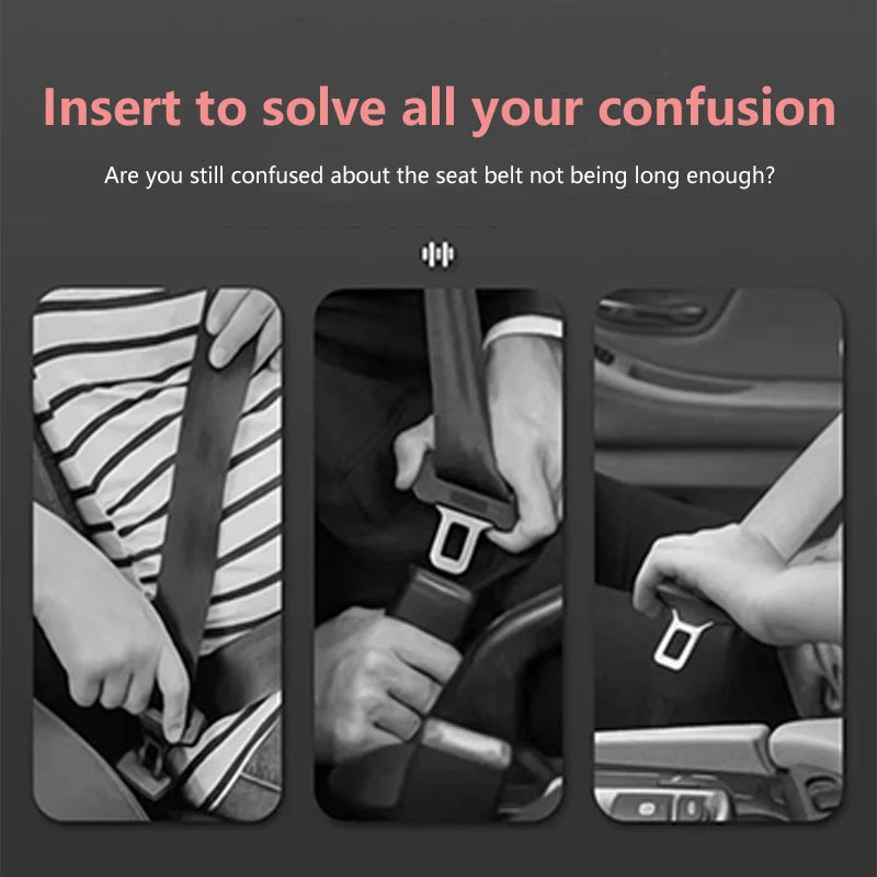 Flexible Seat Belt Extension Clip - Buckle Insert - Comfort Series
