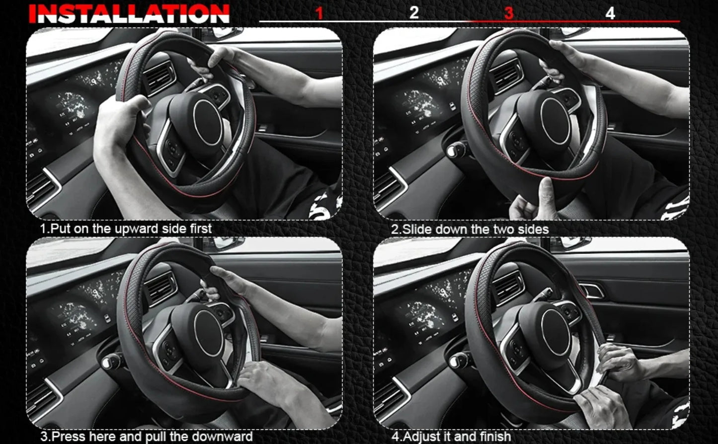 Breathable Steering Wheel Wrap - Non-Slip