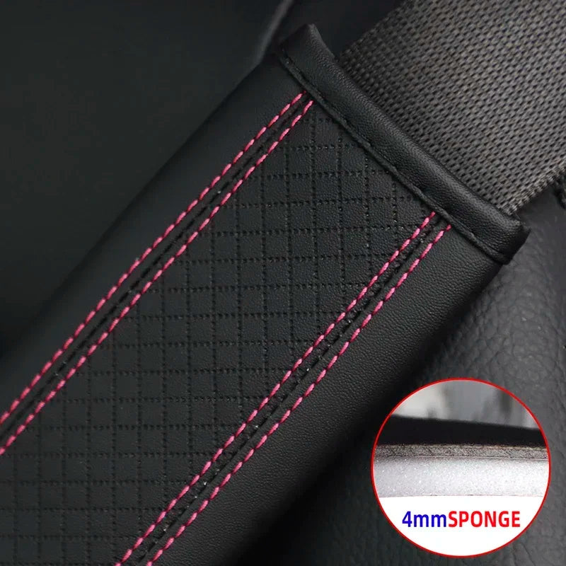 PU Leather Seat Belt Comfort Covers - Urban Fit