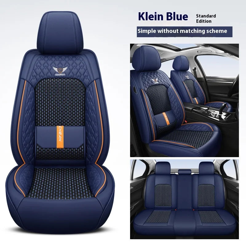 Five-Seat Nappa Leather Seat Protector Cover - All-Season