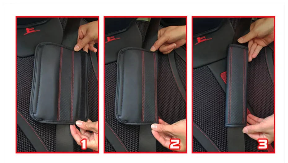 PU Leather Seat Belt Comfort Covers