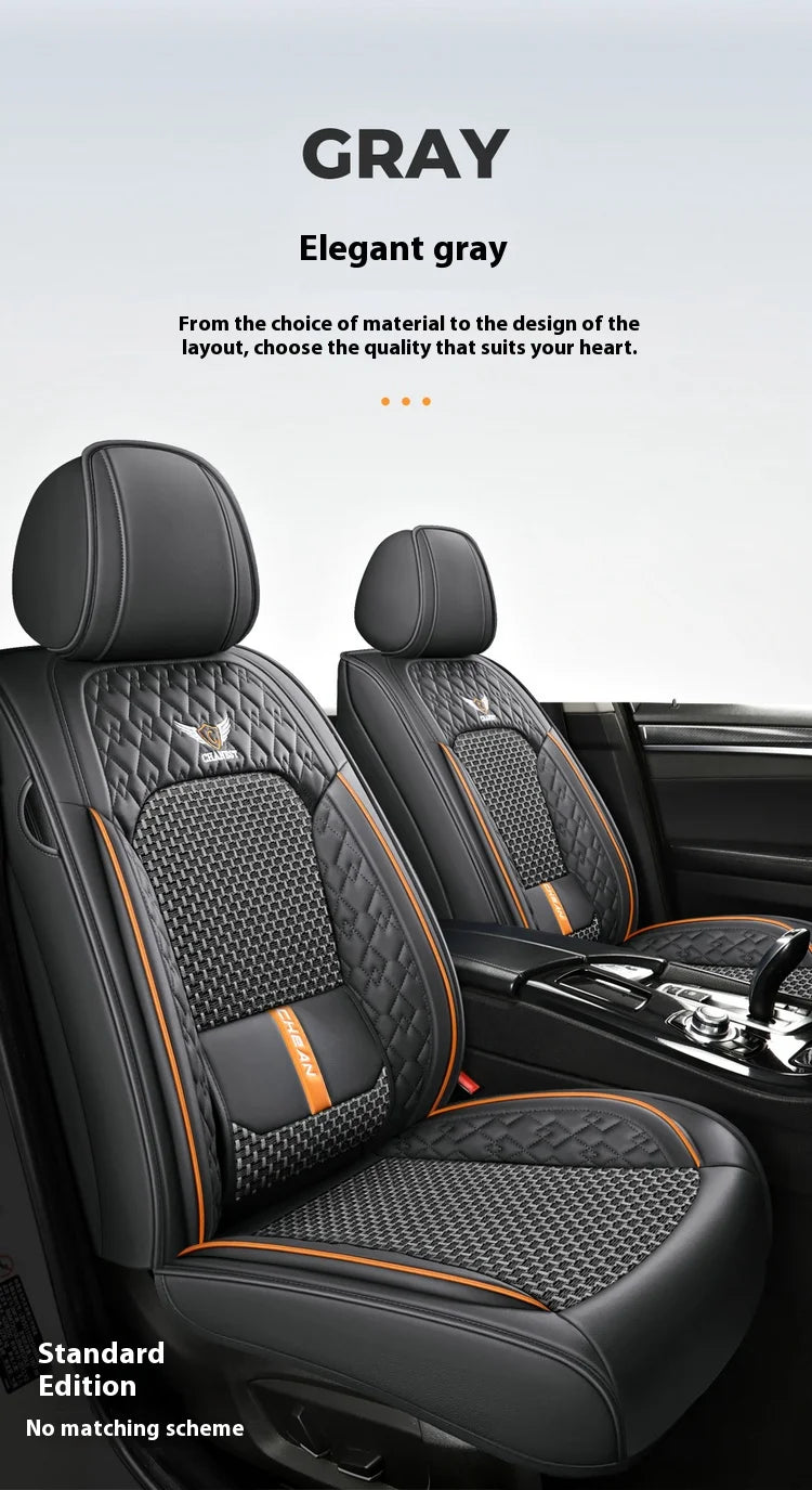 Five-Seat Nappa Leather Seat Protector Cover - All-Season