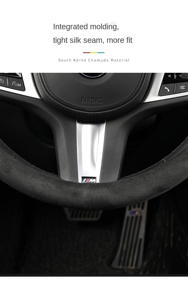 Suede Steering Wheel Cover - Non-Slip