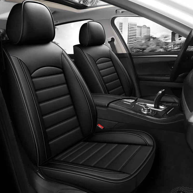 Five-Seat Leather Seat Cover Set - All-Season