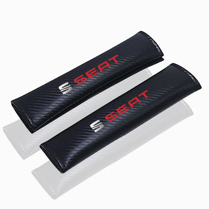 Carbon-Style Seat Belt Strap Protectors