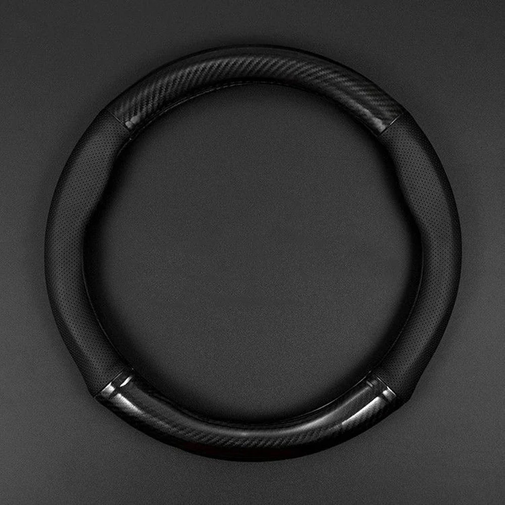 Leather Steering Wheel Wrap - Non-Slip