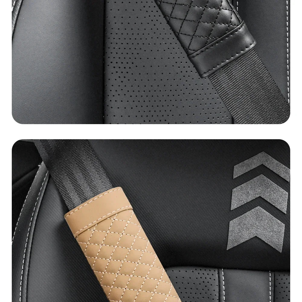 Leather Seat Belt Shoulder Pads