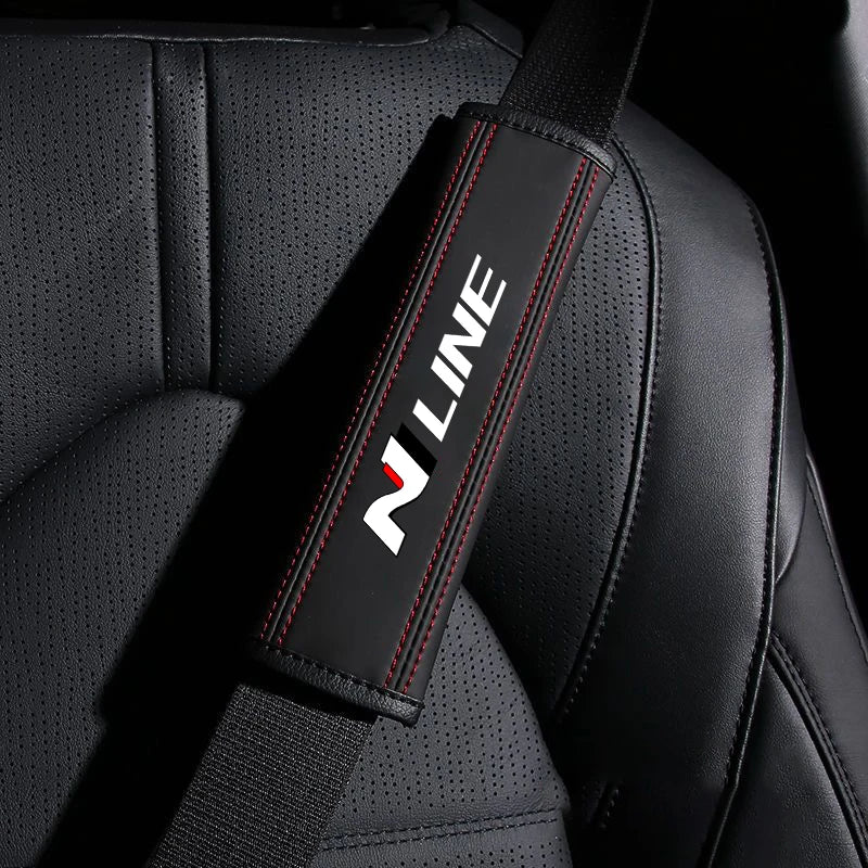 Nappa Leather Seat Belt Strap Protectors