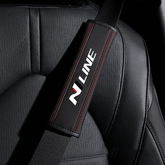 Nappa Leather Seat Belt Strap Protectors