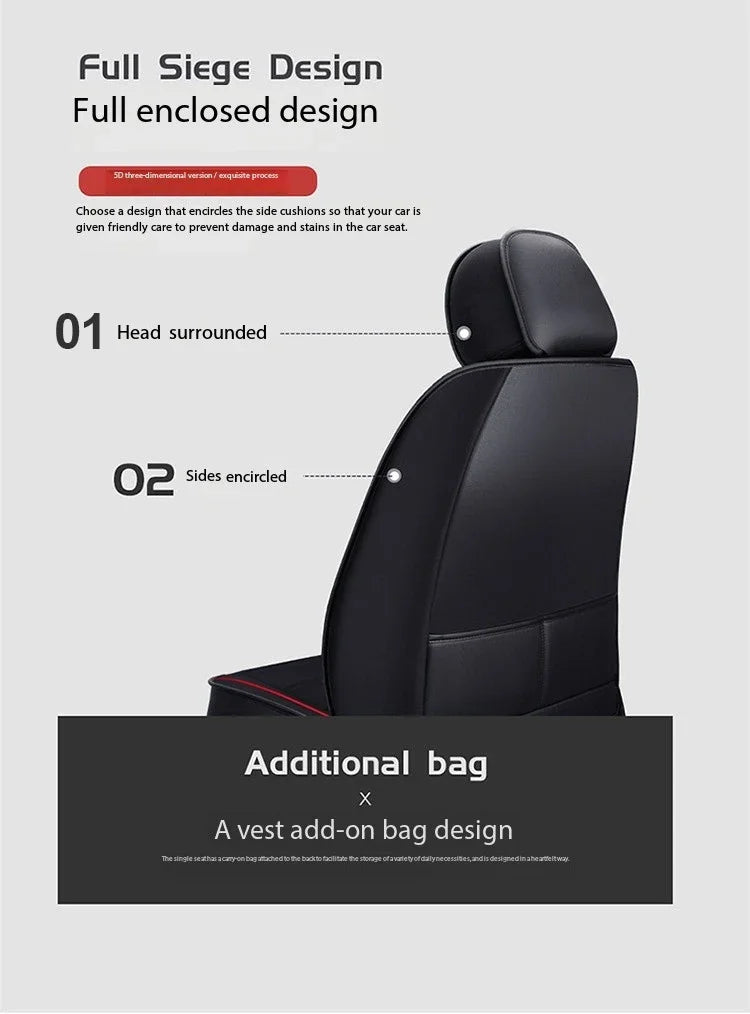 Premium Leather Seat Cover Set - All-Season