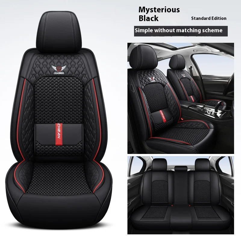 Five-Seat Nappa Leather Seat Protector Cover - All-Season