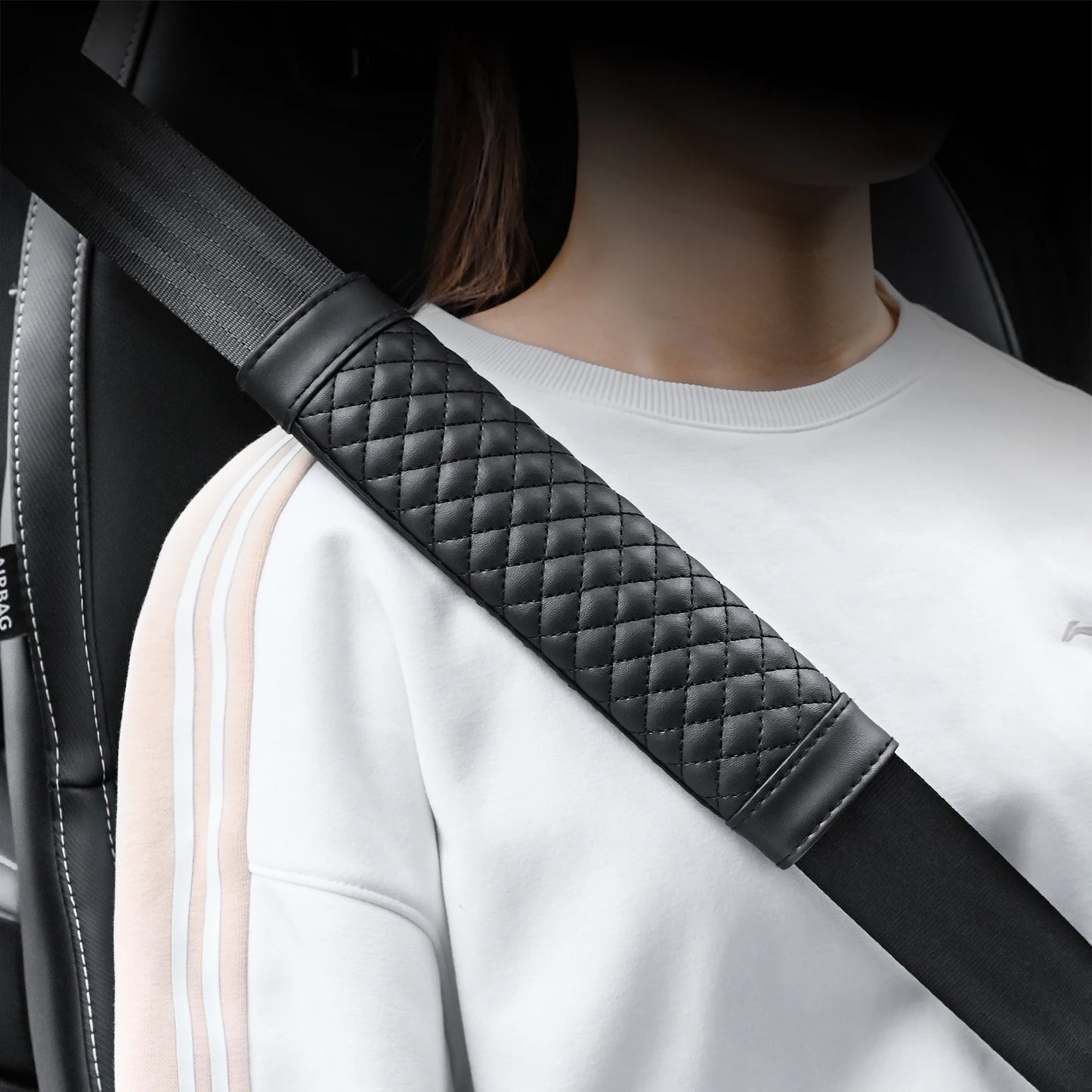 Leather Seat Belt Shoulder Pads